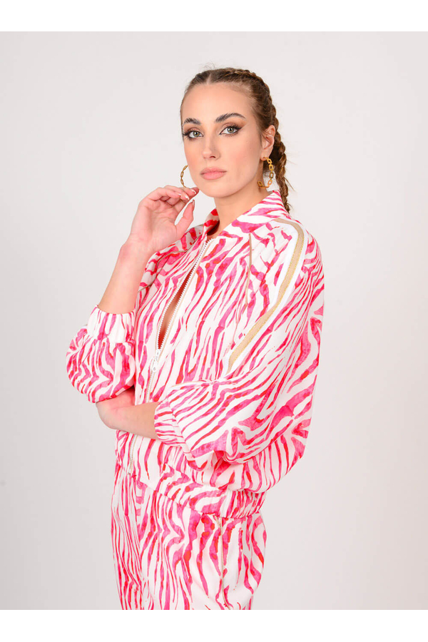 WE COSS Jacket Zebra Print Pink