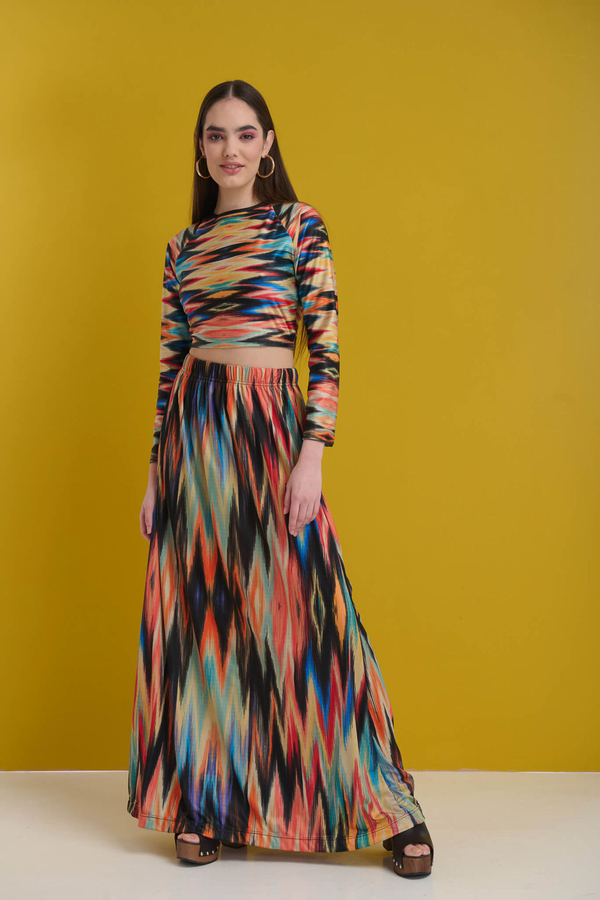 Boho noise light Maxi Φούστα