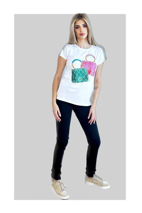 Ροζ Πράσινο T-shirt