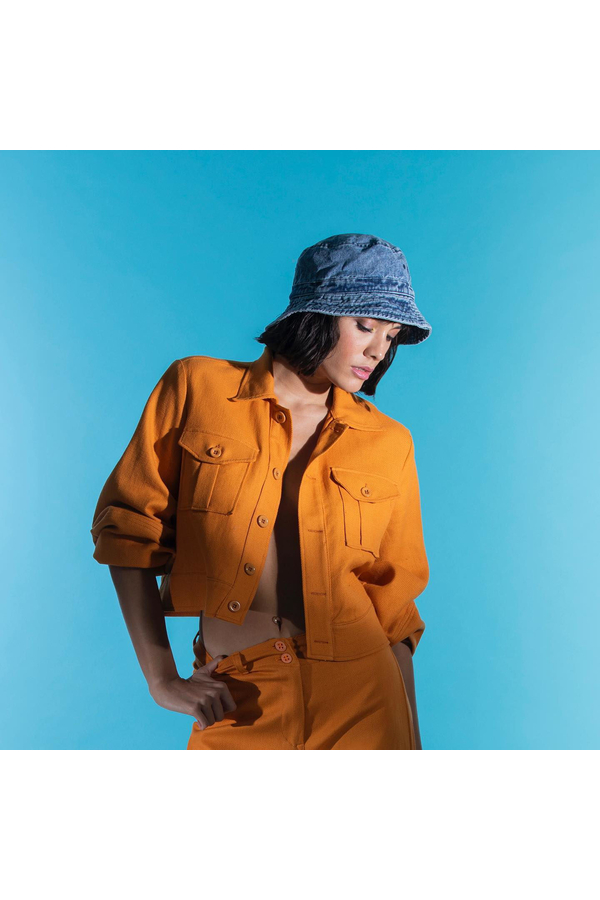 ESTEL DENIM SET PAPAYA
