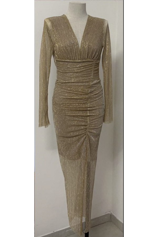 CHRISTMAS SHINNY DRESS - Χρυσό