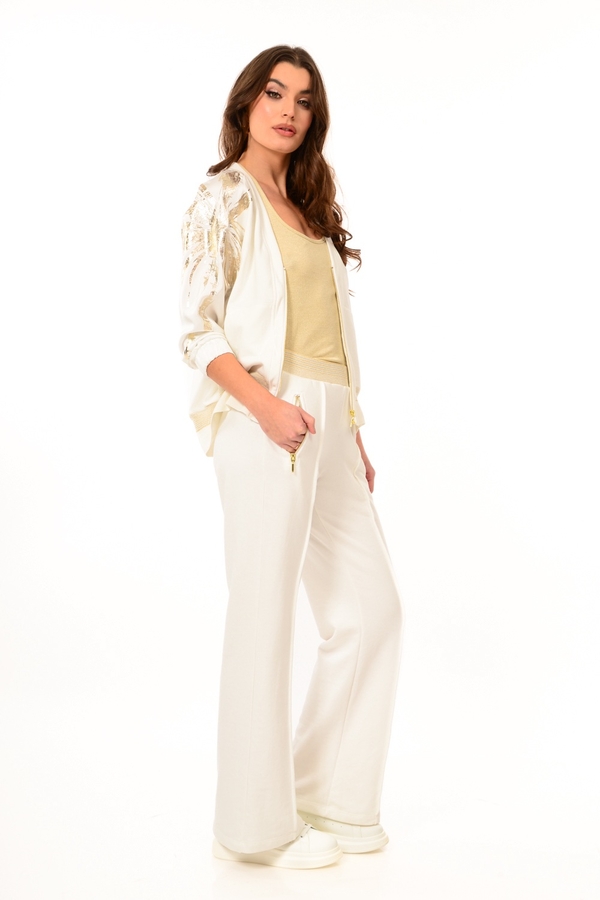 FRONT ZIP SWEAT PANTS