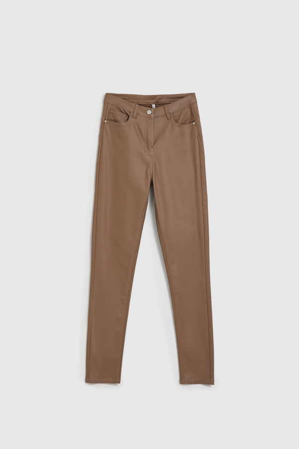 SPODNIE DAMSKIE WOMEN'S TROUSERS coffee